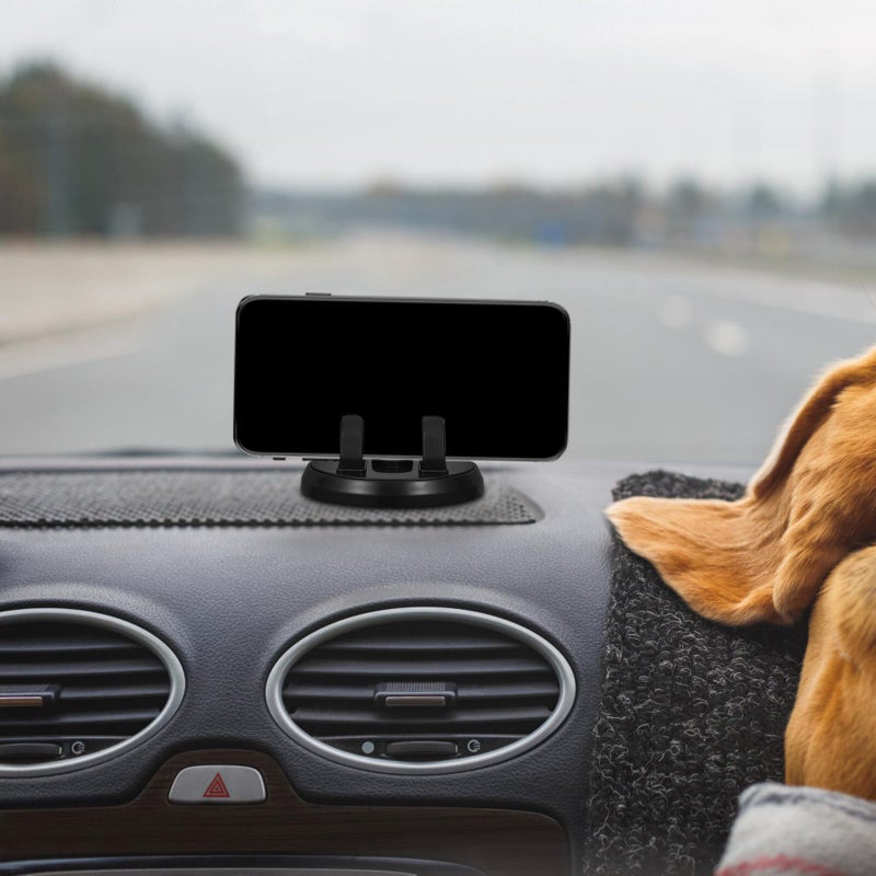Rotatable Silicone Car Phone Holder Dashboard Adhesive Hook Stable Lock in Design - Image 5