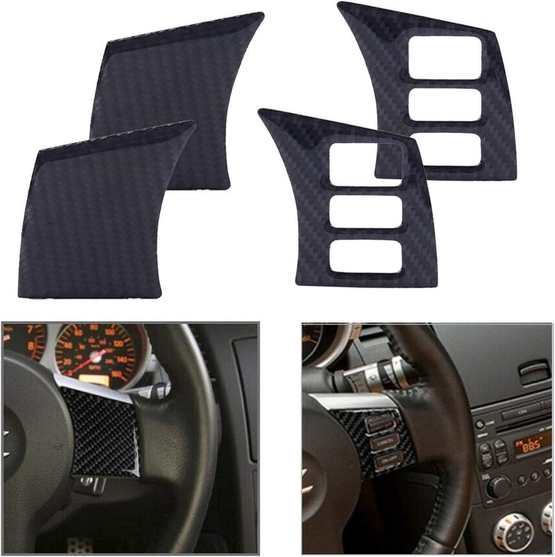 DEMULAX Carbon Fiber Steering Wheel Trim for Nissan 350Z - Image 5