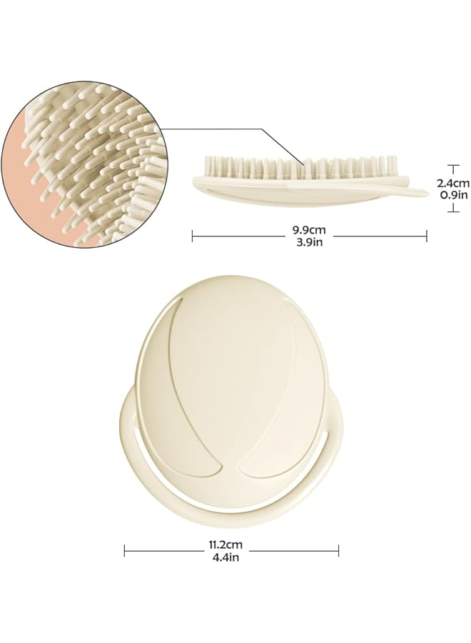 haakaa Silicone Shampoo Brush With Soft Bristles Grey - Image 4