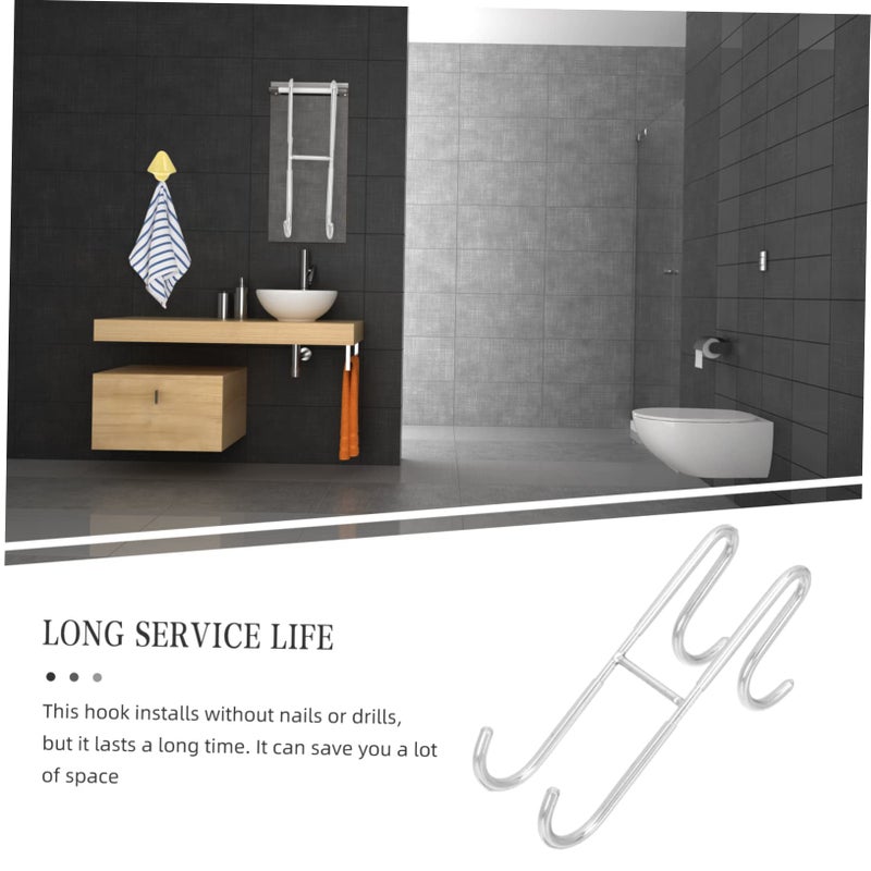 Stainless Steel Towel Hook Holder for Bathroom Kitchen Organizing Clothes Hats Belts - Image 3