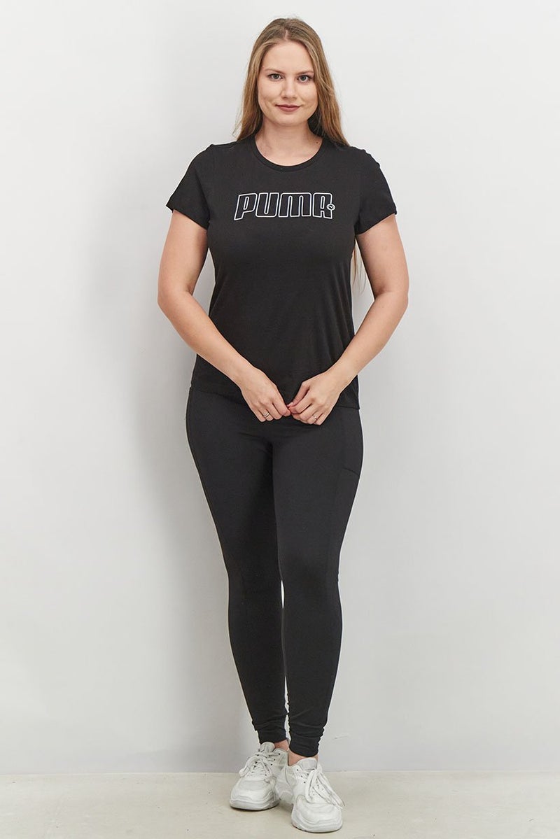 PUMA Women Sportswear Fit Short Sleeve Training T-shirt, Black - Image 2