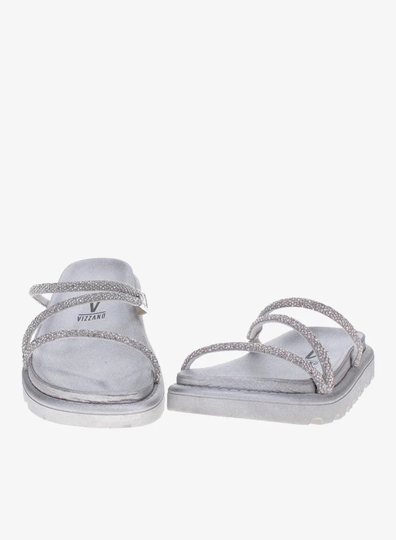 Vizzano Silver Flat Sandals for Women – Stylish Ladies Flat Sandals & Comfortable Flat Slippers for Women | Best Price UAE