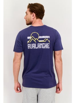 Avalanche Men Sportswear Fit Short Sleeves Outdoor T-Shirt, Slate Blue  - Image 2