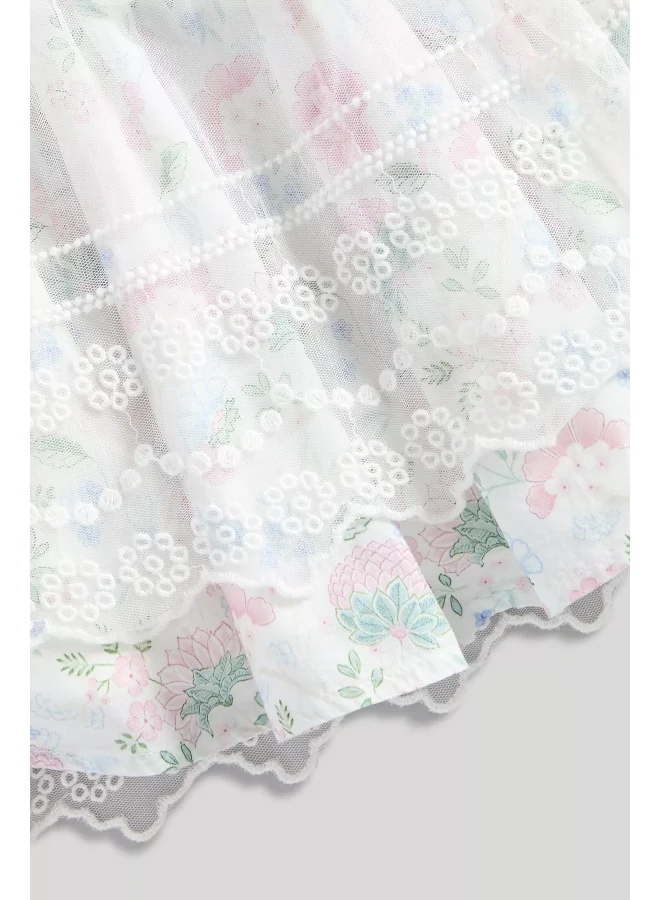 مذركير Floral Eyelet Baby Dress