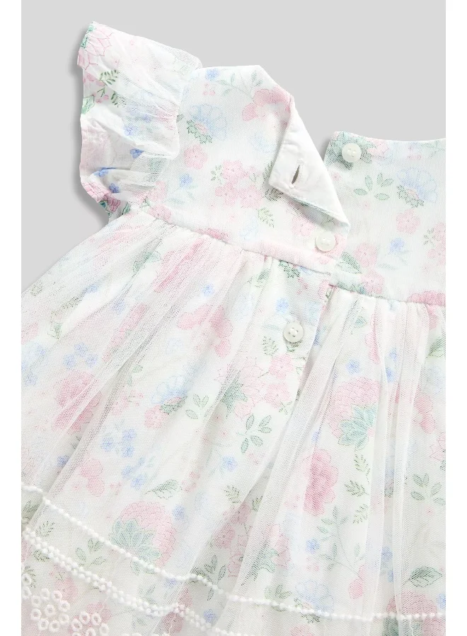 مذركير Floral Eyelet Baby Dress