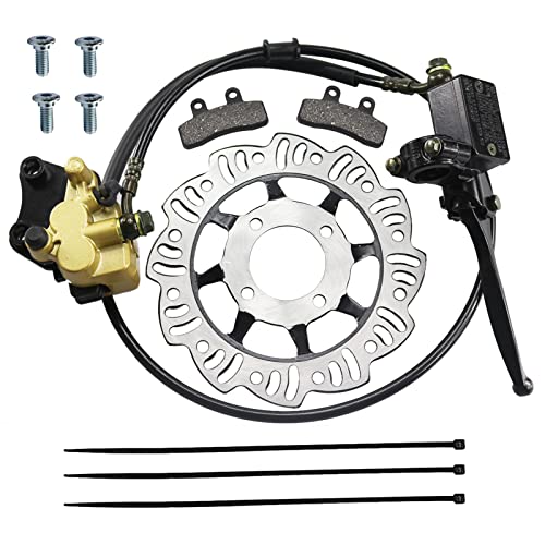 PRO BAT Front Disc Brake Master Cylinder Caliper + Disc Brake Plate Replacement + Brake Pad Assembly for 50cc 70cc 90cc SSR 110cc 125cc Atomik SSR Apollo Chinese Dirt Bike Pit Bike - Image 1