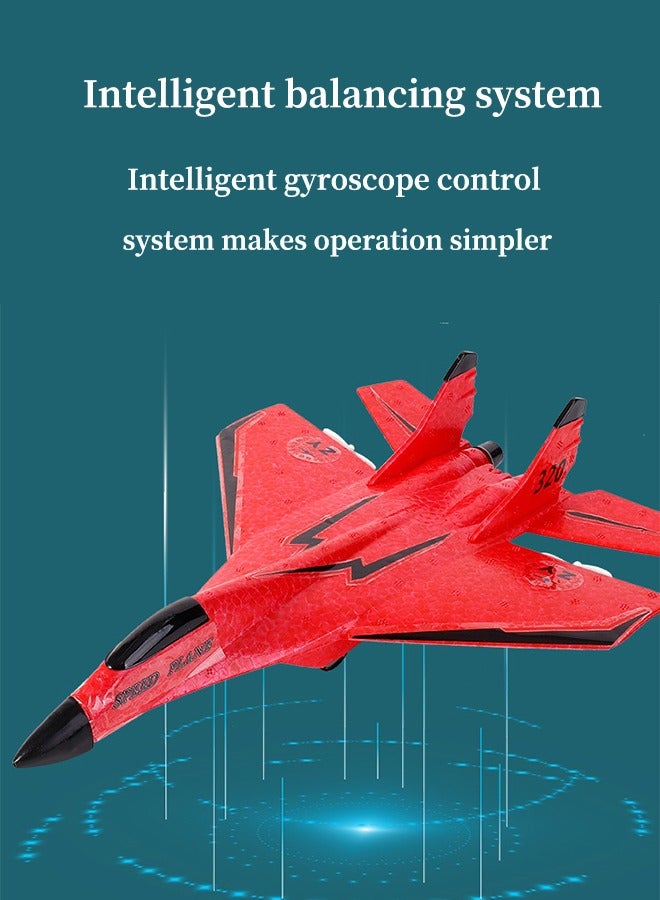 طائرة تحكم عن بُعد، طائرة شراعية سهلة الطيران بالتحكم عن بُعد، لعبة مقاتلة، هدية للمبتدئين والبالغين والأطفال (أحمر) - Image 4