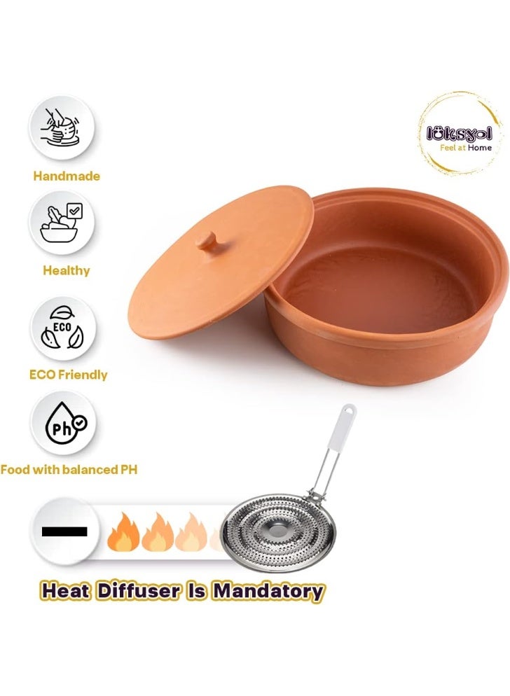 لوكسيول أواني طينية من لوكس يول – مصنوعة يدويًا في تركيا من طين طبيعي غير مغطى – آمنة للفرن والميكروويف وغسالة الصحون – مثالية للأطباق الجانبية، الصلصات، المكسرات والمقبلات – متوفرة بأحجام   D24×L10, D27×L12.5, D29×L14, D30×L9.5 سم – صحية، طبيعية وصديقة للبيئة – مقاومة للتشقق، خالية من BPA والمواد الكيميائية – هدية فاخرة للمناسبات وحفلات الانتقال والزفاف – تضيف لمسة ريفية أنيقة ولذيذة لمطبخك – مثالية لمحبي الطهي التقليدي والعصري في آن واحد – أدوات مطبخ متينة وفعالة من لوكس يول - Image 3