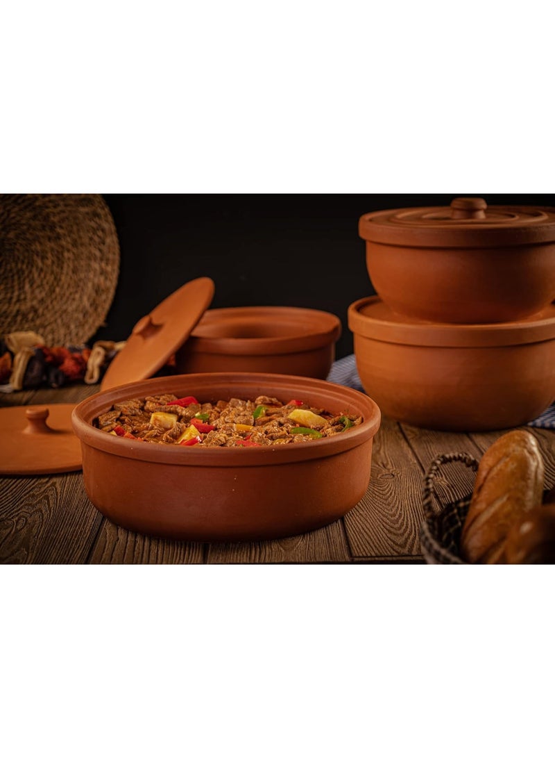 لوكسيول أواني طينية من لوكس يول – مصنوعة يدويًا في تركيا من طين طبيعي غير مغطى – آمنة للفرن والميكروويف وغسالة الصحون – مثالية للأطباق الجانبية، الصلصات، المكسرات والمقبلات – متوفرة بأحجام   D24×L10, D27×L12.5, D29×L14, D30×L9.5 سم – صحية، طبيعية وصديقة للبيئة – مقاومة للتشقق، خالية من BPA والمواد الكيميائية – هدية فاخرة للمناسبات وحفلات الانتقال والزفاف – تضيف لمسة ريفية أنيقة ولذيذة لمطبخك – مثالية لمحبي الطهي التقليدي والعصري في آن واحد – أدوات مطبخ متينة وفعالة من لوكس يول - Image 5