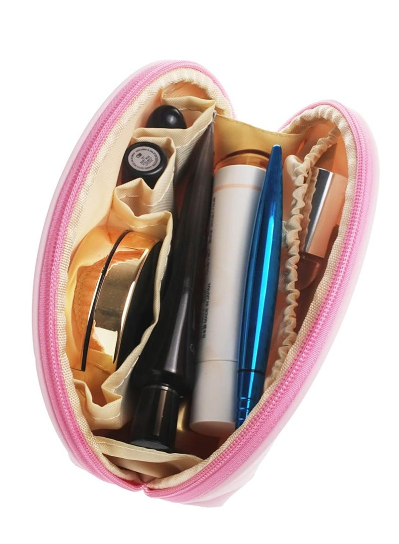 إسكدنيا حقيبة مكياج صغيرة من النايلون الوردي المقاوم للماء، حقيبة مستحضرات تجميل محمولة للنساء - Image 4