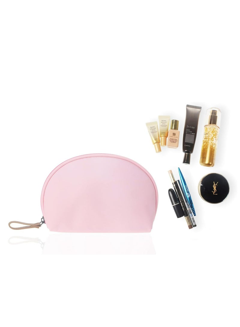 إسكدنيا حقيبة مكياج صغيرة من النايلون الوردي المقاوم للماء، حقيبة مستحضرات تجميل محمولة للنساء - Image 2