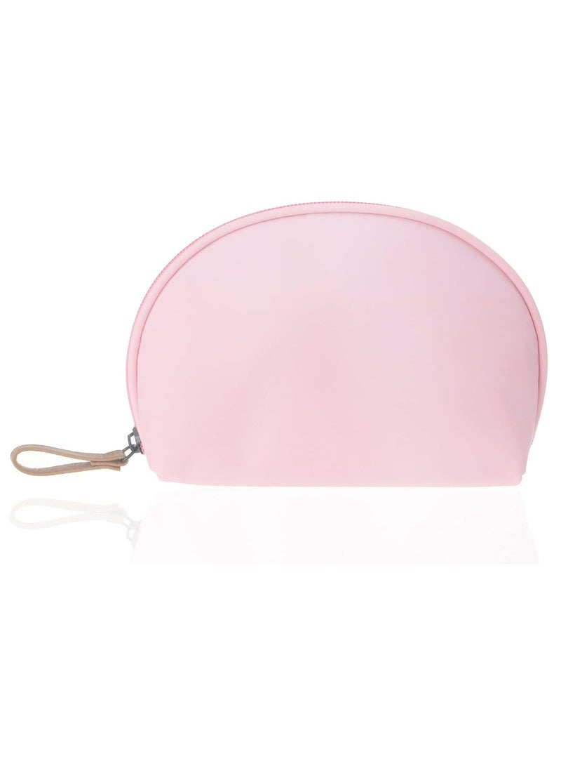 إسكدنيا حقيبة مكياج صغيرة من النايلون الوردي المقاوم للماء، حقيبة مستحضرات تجميل محمولة للنساء - Image 1