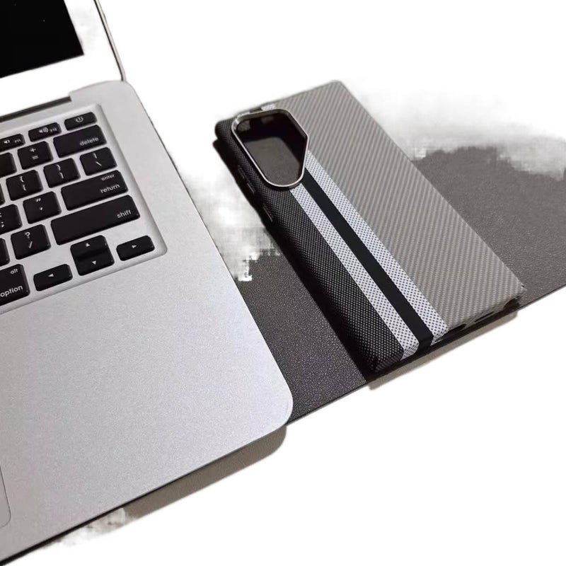 غطاء MagSafe | مقاوم لبصمات الأصابع | مغناطيسي من الكيفلار | رمادي | PC | لـ Samsung S25 Ultra / Samsung S25 - Image 1