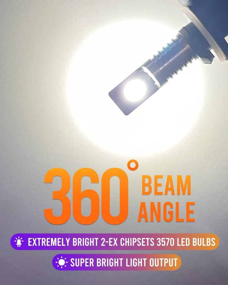 LUYED 881 Led Fog Light Bulb,6500K Xenon White Extremely Bright 886 889 894 898 Led Bulb Replacement for Fog Lights,Pack of 2 - Image 3