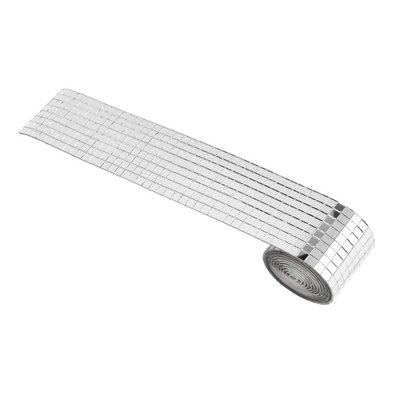 1600Pcs Self Adhesive Mirror Mosaic Sheet Adhesive Mosaic Square Glass Tile Sticker for Home Decorating Silver - Image 5
