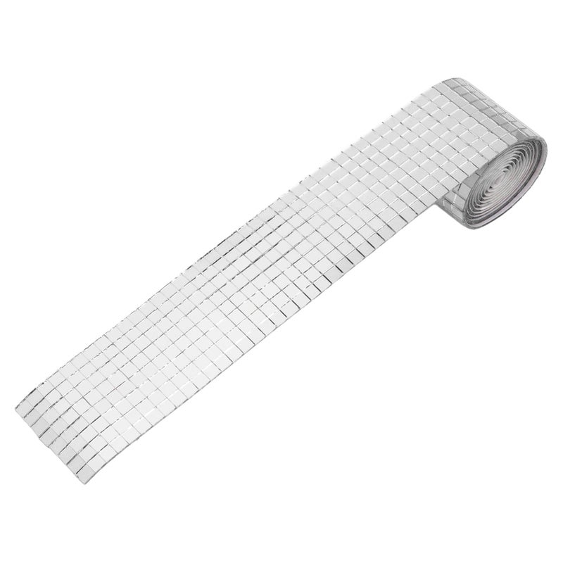 1600Pcs Self Adhesive Mirror Mosaic Sheet Adhesive Mosaic Square Glass Tile Sticker for Home Decorating Silver - Image 3