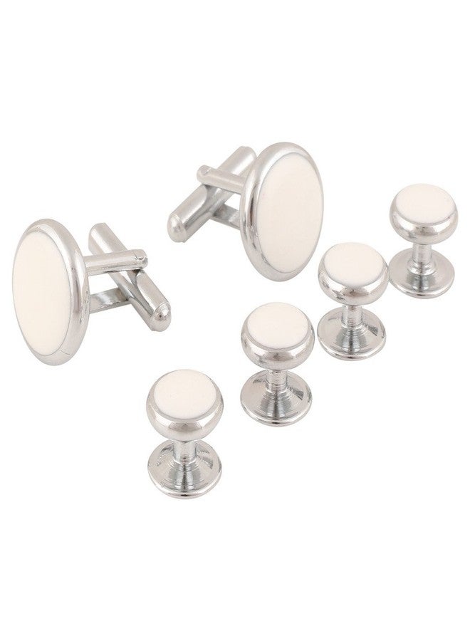 TRIPIN Cufflinks For Men Kurta Button Cufflinks Tuxedo Set With Diamond Crystal Women Kids In A Gift Box Tnbpzkurtacuffsetsil607 - Image 1