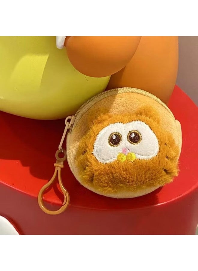 Cartoon Plush Cute Garfield Headphone Bag Coin Purse Card Bag Cartoon Plush Bag Hanging Accessories-Color: Garfield Cat - Image 4