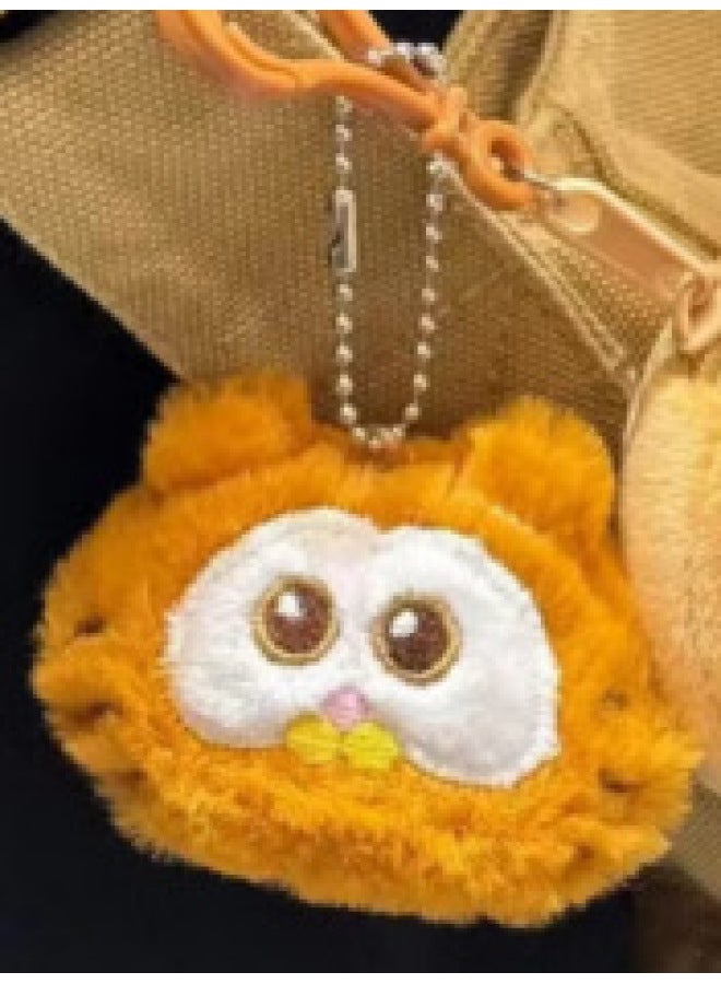 Cartoon Plush Cute Garfield Headphone Bag Coin Purse Card Bag Cartoon Plush Bag Hanging Accessories-Color: Garfield Cat - Image 1