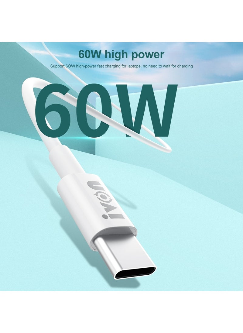 Generic - IVON CA203 60W PD USB-C / Type-C to USB-C / Type-C Fast Charging Data Cable, Cable Length: 1m - Image 1