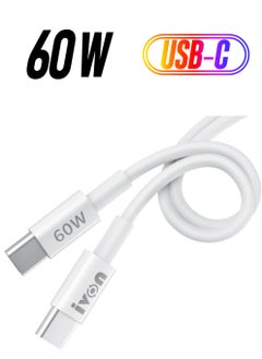 IVON CA203 60W PD USB-C / Type-C to USB-C / Type-C Fast Charging Data Cable, Cable Length: 1m