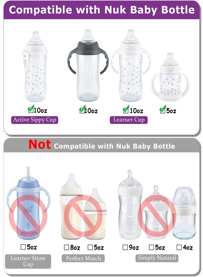 joyfeed Sippy Cup Nipples for NUK Active Sippy Cup and Learner Cup,Variable Flow, Silicone Replacement Nipple,6+ Months,6 Count - Image 2