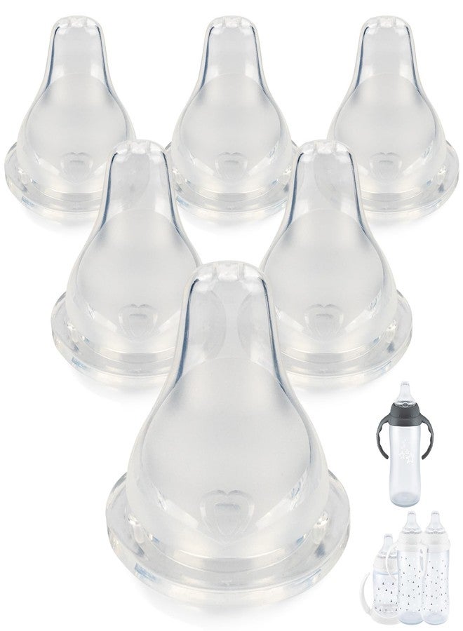 joyfeed Sippy Cup Nipples for NUK Active Sippy Cup and Learner Cup,Variable Flow, Silicone Replacement Nipple,6+ Months,6 Count - Image 1