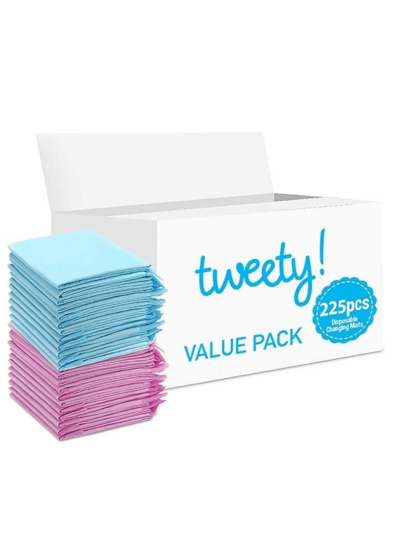Tweety Disposable Changing Mats, 225 Counts, Soft Waterproof Mat, Portable Leak Proof Changing Mat, New Mom Leak-Proof Under pad, Mattress Table Protector Pad  - Image 1