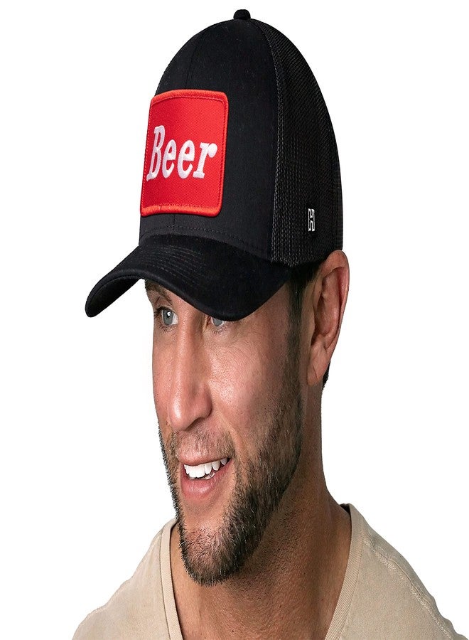 HAKA Beer Black Trucker Hat – Beer Mesh Snapback Cap for Men, Women & Golf, Alcohol Design Baseball Dad Hat - Image 3