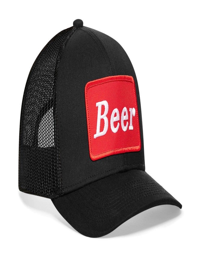 HAKA Beer Black Trucker Hat – Beer Mesh Snapback Cap for Men, Women & Golf, Alcohol Design Baseball Dad Hat - Image 1