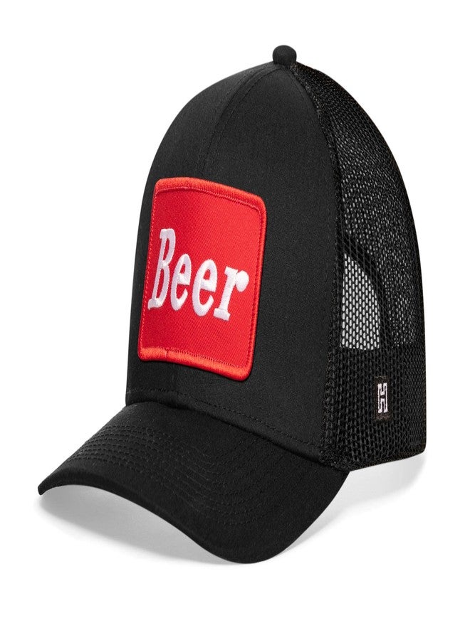 HAKA Beer Black Trucker Hat – Beer Mesh Snapback Cap for Men, Women & Golf, Alcohol Design Baseball Dad Hat - Image 2
