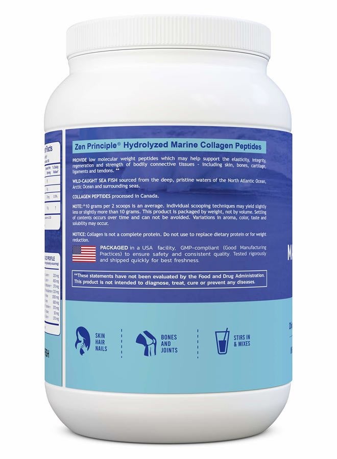 Zen Principle Marine Collagen Peptides Powder 3 lb. Wild-Caught Fish, Non-GMO. Supports Healthy Skin, Hair, Joints, and Bones. Hydrolyzed Type 1 & 3 Protein. Amino Acids, Unflavored, Easy to Mix. - Image 4