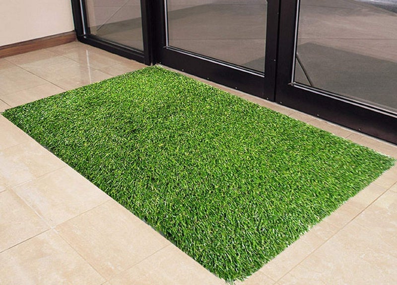 Tex Homz Door Mat 18"x28" (45x70 cm) 1 Piece Artificial Grass Mat, Floor Mat, Door mat Natural Green - Doormat - Image 2