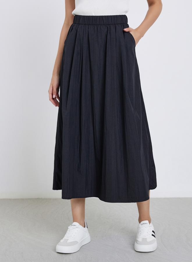 Styli Elastic Waistband A-Line Maxi Skirt - Image 2