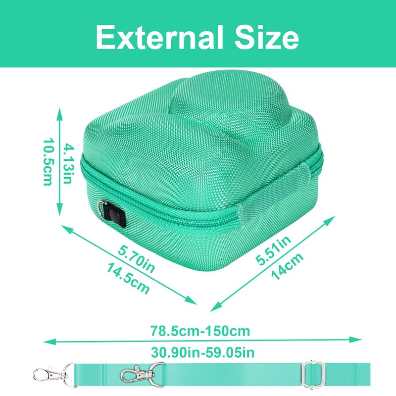 Aenllosi Hard Carrying Case Replacement For Fujifilm Instax Mini 12/11 Instant Camera,Protective Case Compatible With Instax Camera Mini 12/11(Only Case,Mini Green) - Image 5