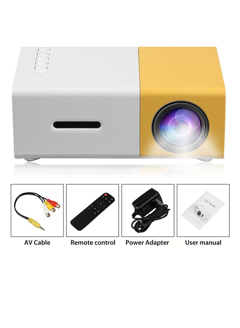 LEDIN Mini Projector Portable Projector for Cartoon Kids Gift Outdoor Movie Projector LED Pico Video Projector for Home Theater Movie Projector with HDMI USB TV AV Interfaces and Remote Control - Image 1