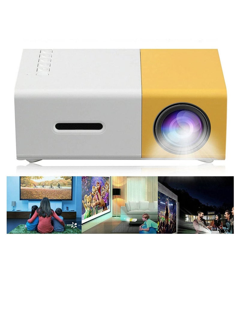 LEDIN Mini Projector Portable Projector for Cartoon Kids Gift Outdoor Movie Projector LED Pico Video Projector for Home Theater Movie Projector with HDMI USB TV AV Interfaces and Remote Control - Image 3