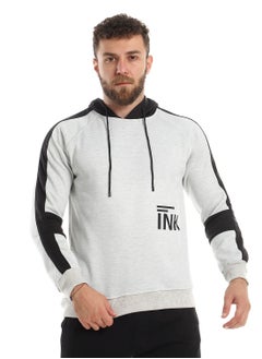 Mens Printed Hoodie With Front Pockets