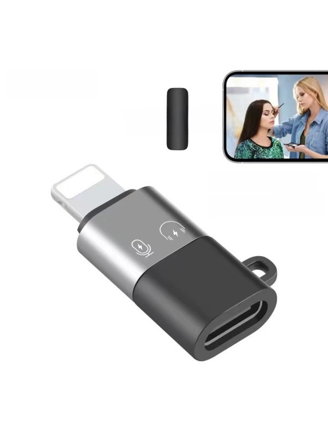 Applicable To Apple Adapter OTG Converter Wireless Microphone Typec To Headset Mobile Phone Accessories PD Adapter-Interface Form:Apple To Typec Mother (digital Headset + Wireless Microphone + Sound Card + Charging)  - Image 2