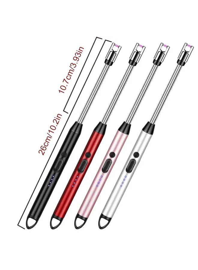 Black Rose Gold Rechargeable Windproof Plasma Arc Lighter For Camping Grill Outdoor Use - Image 2