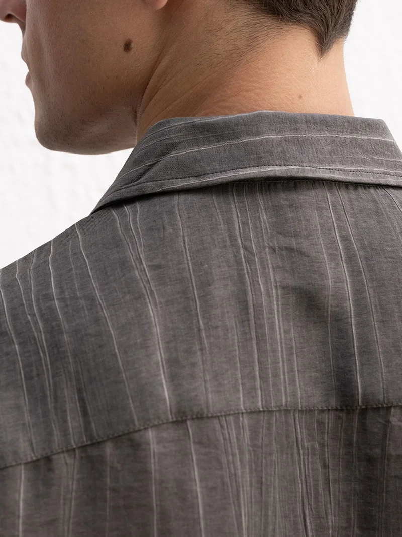 Giesto Charcoal Grey GIESTO Relaxed Fit Long Sleeve Shirt for Men | Best Price UAE