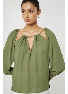 Blouse with chain design