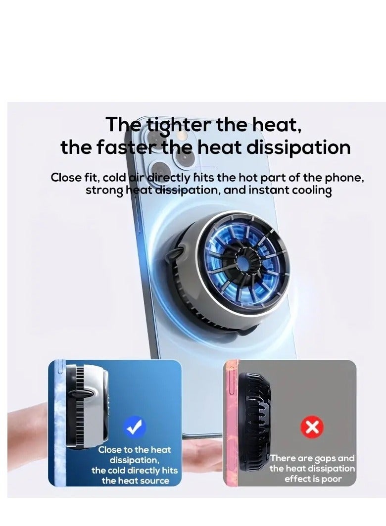 Memo CX03 Cell Phone Semiconductor Magnetic Cooling Fan Radiator  Wireless Charging Function for PUBG Game Cooler for IOS Android - Image 4