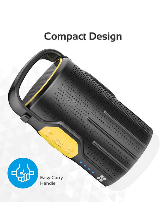 NIBEMINENT Portable LED Camp Light With Wireless Speaker And Integrated Power Bank Yellow/Black - Image 3