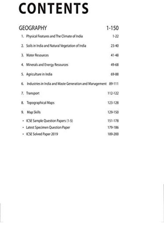 ICSE Chapterwise Topicwise Solved Papers Geography Class 10 for 2021 Exam  - Image 1