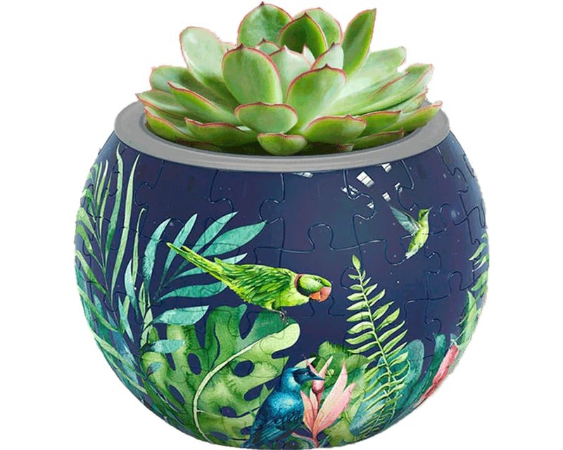 PieceRelax 3D Puzzle Planter 80 Pieces - Flower Pot - Bird of Paradise, Home Decor Flower Pots for Indoor Cactus, Succulents Pots [K1106] - Image 4