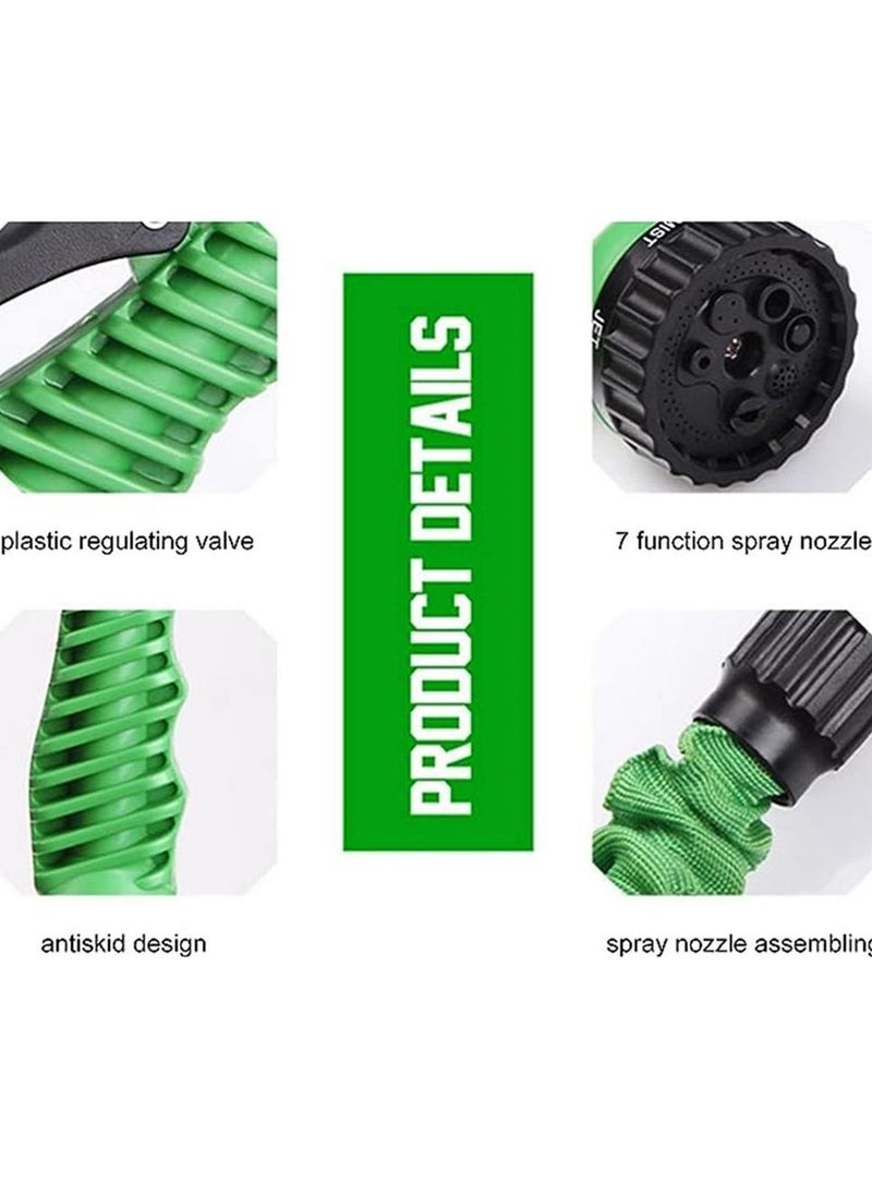 Generic - 7.5/15/30M  3 Times Expandable Garden Hose Leak-proof Expandable Hose High Pressure Telescopic Watering Pipe Magic Flexible Water Hose with 7 Function Spray Nozzle for Car Garden Watering - Image 1