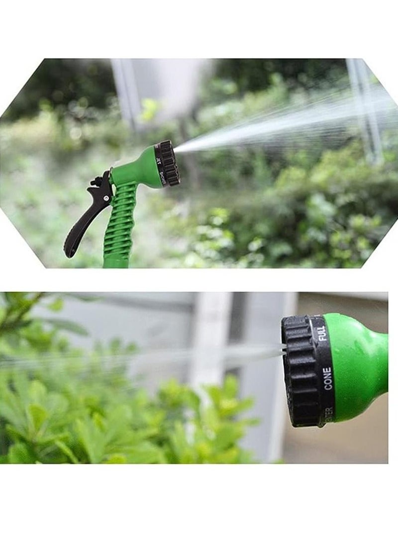 Generic - 7.5/15/30M  3 Times Expandable Garden Hose Leak-proof Expandable Hose High Pressure Telescopic Watering Pipe Magic Flexible Water Hose with 7 Function Spray Nozzle for Car Garden Watering - Image 1