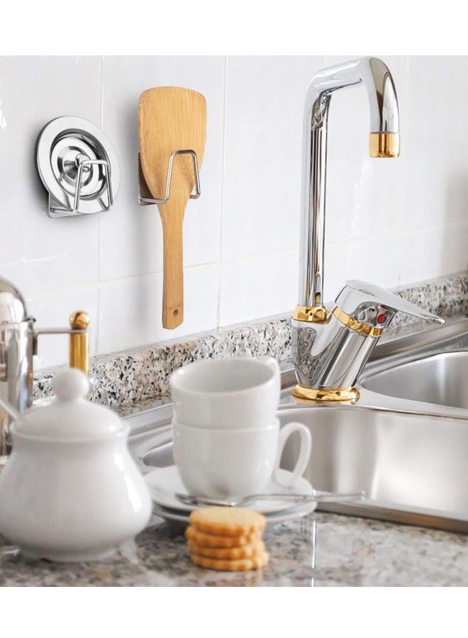 6 Pcs Sponge Holders for Kitchen Sink, Strong Adhesive Small Sponge Holder, Premium Rustproof & Waterproof Kitchen Sink Caddy - Image 4