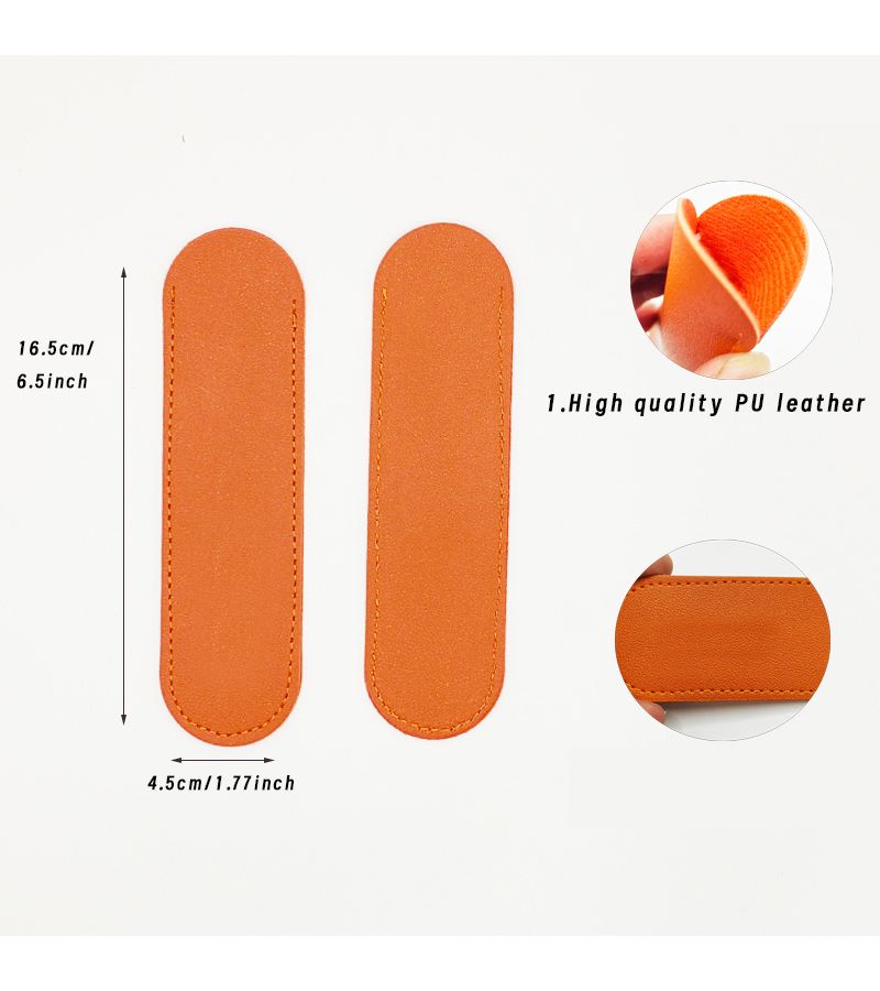 Pink Color 4pcs PU Leather Pencil Case Minimalist Portable Fountain Pen Protective Cover Durable Scratch Resistant - Image 3